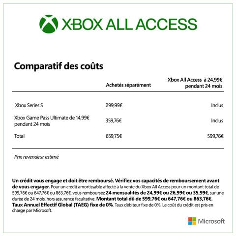 Xbox Series S Xbox All Access